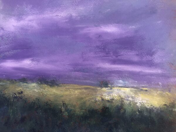 Purple Kind of Evening Acrylic on paper artwork